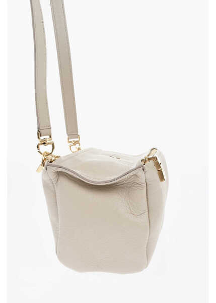 Genti tip postas Givenchy Textured Leather Pandora Shoulder Bag With Golden Effect Log Beige Femei (BM 19707911) 3