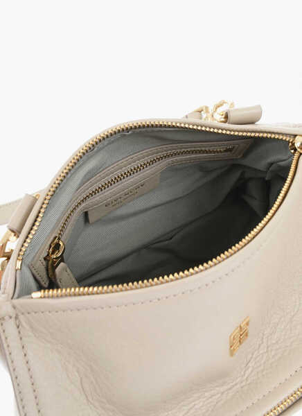 Genti tip postas Givenchy Textured Leather Pandora Shoulder Bag With Golden Effect Log Beige Femei (BM 19707911) 4