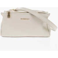 Genti tip postas Textured Leather Pandora Shoulder Bag With Golden Effect Log Femei