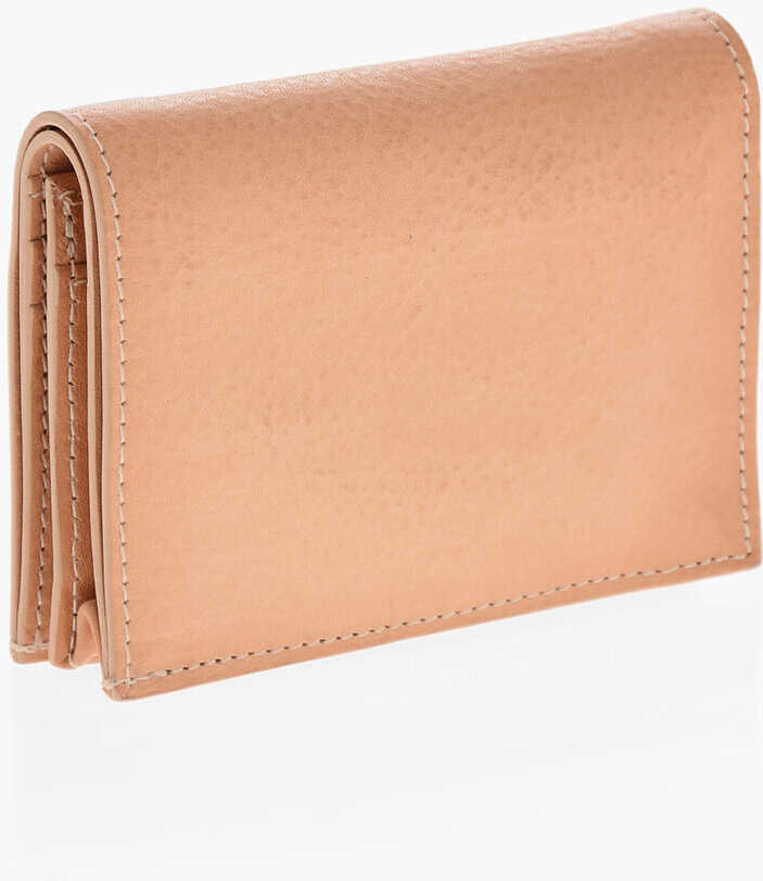 Portofele IL BISONTE Textured Leather Wallet With Zip Brown Femei (BM 19707920) 2