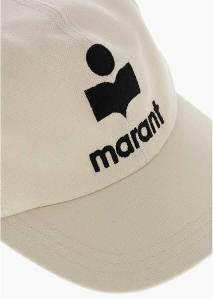 Caciuli Isabel Marant Solid Color Tyron Cap With Embroidered Logo Beige Femei (BM 19707926) 2