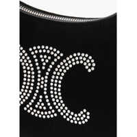 Genti de umar C&eacute;line Dama - Genti de umar Cline Velvet Hobo Ava Bag With Rhinestone Monogram Black Femei (BM 19707938) - B-mall.ro