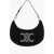 C&eacute;line Velvet Hobo Ava Bag With Rhinestone Monogram Black