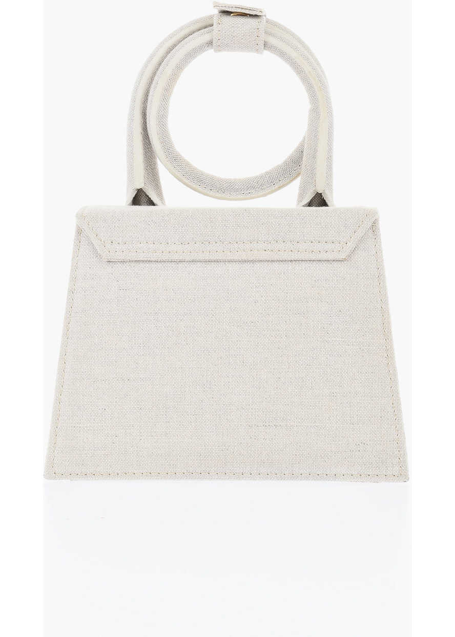 Genti de mana JACQUEMUS Canvas Le Chiquito Handbag With Removable Shoulder Strap Beige Femei (BM 19707944) 3