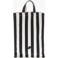 Genti de mana Canvas Tote Bag With Awning Stripe Motif Femei
