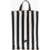 Patou Canvas Tote Bag With Awning Stripe Motif Black & White