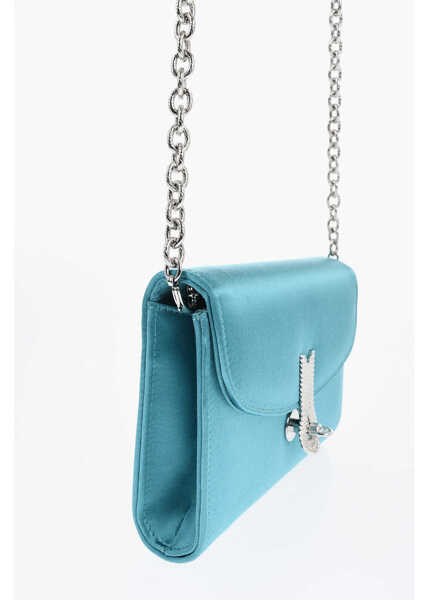 Genti de umar Amato Daniele Satin Queen Mid Shoulder Bag With Chain Strap Light Blue Femei (BM 19707959) 3
