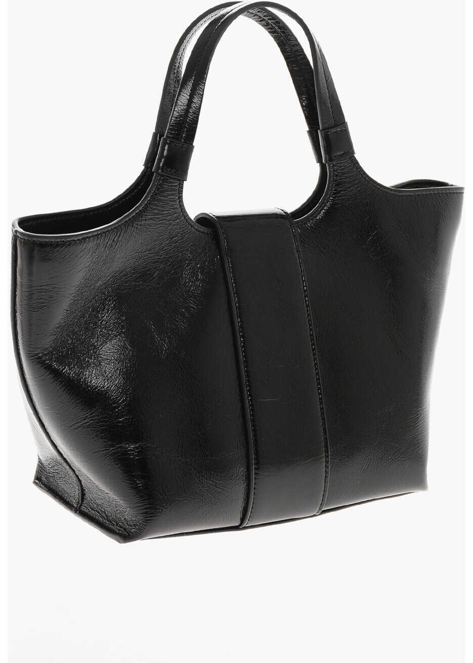 Genti de mana Roger Vivier Patent Leather Mini Bag Black Femei (BM 19707965) 2