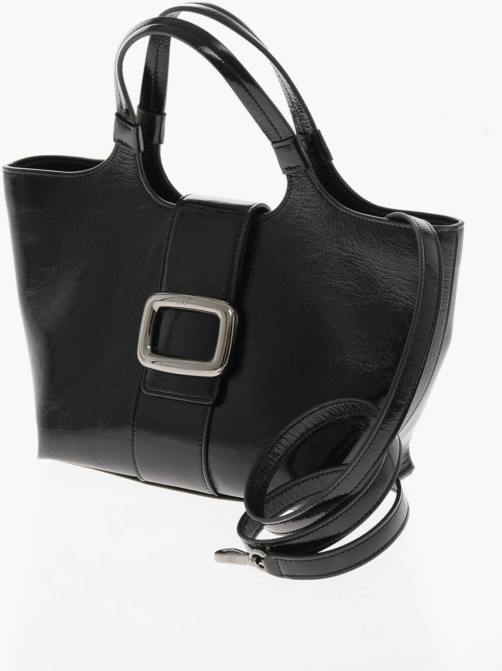 Genti de mana Roger Vivier Patent Leather Mini Bag Black Femei (BM 19707965) 3