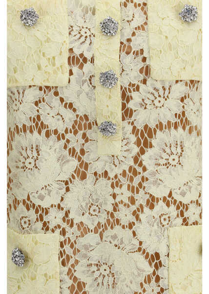 Rochii Self-Portrait Fine lace mini Dress YELLOW Femei (BM 19708073) 3