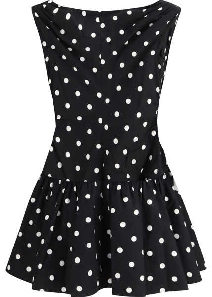 Rochii Self-Portrait Polka dot cotton mini Dress BLACK Femei (BM 19708085) 2