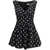 Self-Portrait Polka dot cotton mini Dress BLACK