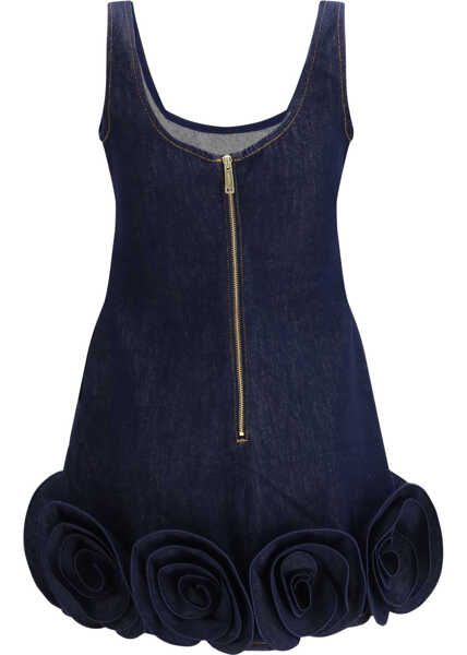 Rochii Self-Portrait Denim 3d Flower mini Dress BLUE Femei (BM 19708091) 2