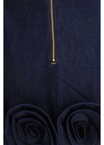 Rochii Self-Portrait Denim 3d Flower mini Dress BLUE Femei (BM 19708091) 3