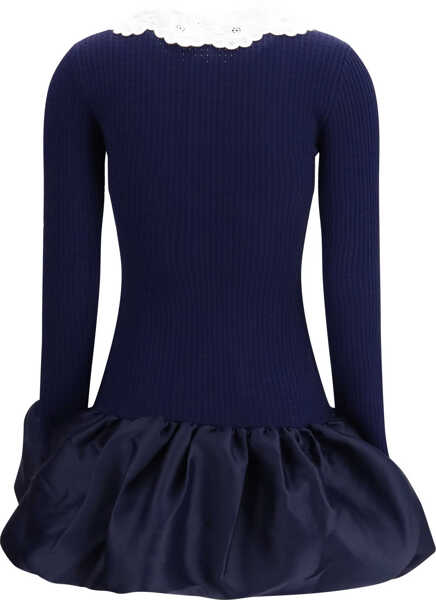 Rochii Self-Portrait Knit taffeta mini Dress NAVY Femei (BM 19708109) 2