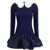 Self-Portrait Knit taffeta mini Dress NAVY
