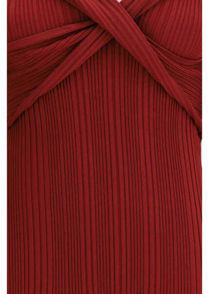 Rochii Self-Portrait Viscose knit mini Dress BURGUNDY Femei (BM 19708124) 3