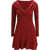Self-Portrait Viscose knit mini Dress BURGUNDY
