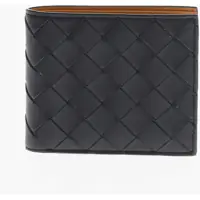 Portofele Braided Leather Wallet With Contrasting Inner Barbati