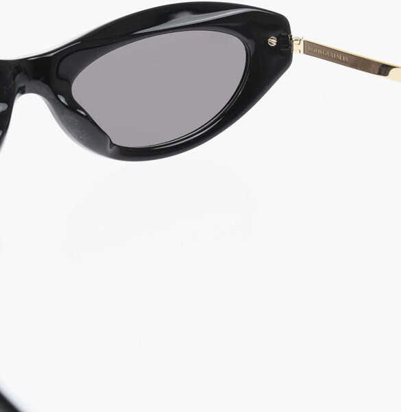 Ochelari de soare Bottega Veneta Oval Sunglasses With Golden Effect Temples Black Femei (BM 19708172) 3
