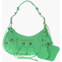 Genti de umar Crinkled Leather Le Cagole Shoulder Bag With Heart-Shaped Mi Femei