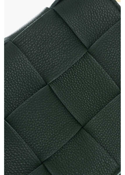 Genti de umar Bottega Veneta Braided Leather Shoulder Bag With Golden Effect Details Green Femei (BM 19708181) 4