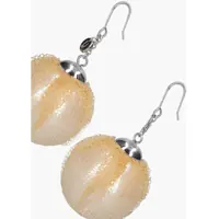 Accesorii UNDERCOVER Dama - Cercei UNDERCOVER Resin Pearl Earrings With Tulle Detail Yellow Femei (BM 19708202) - B-mall.ro