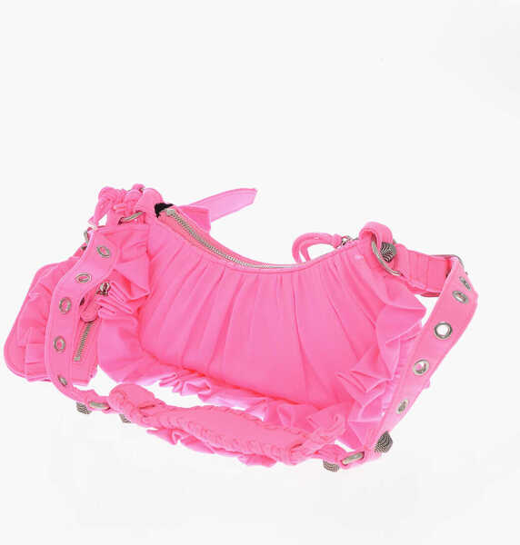 Genti de umar Balenciaga Solid Color Fabric Le Cagole Shoulder Bag With Ruffles Pink Femei (BM 19708208) 2