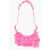 Balenciaga Solid Color Fabric Le Cagole Shoulder Bag With Ruffles Pink