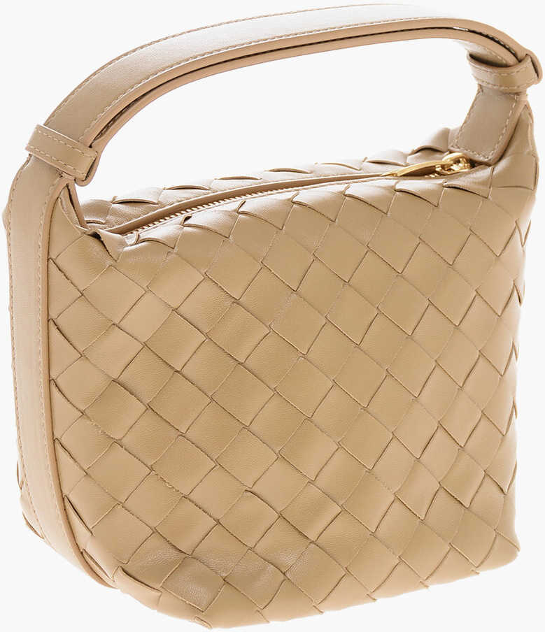 Genti de mana Bottega Veneta Braided Leather Mini Handbag Brown Femei (BM 19708211) 2