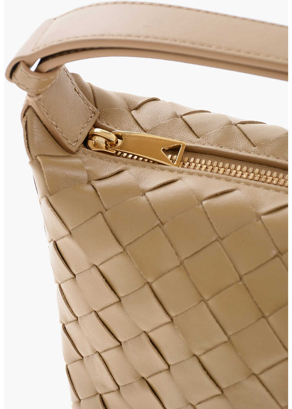 Genti de mana Bottega Veneta Braided Leather Mini Handbag Brown Femei (BM 19708211) 4