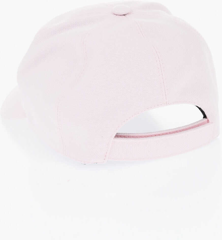 Caciuli Fendi Solid Color Cap With Contrasting Logo Patch Pink Barbati (BM 19708214) 2