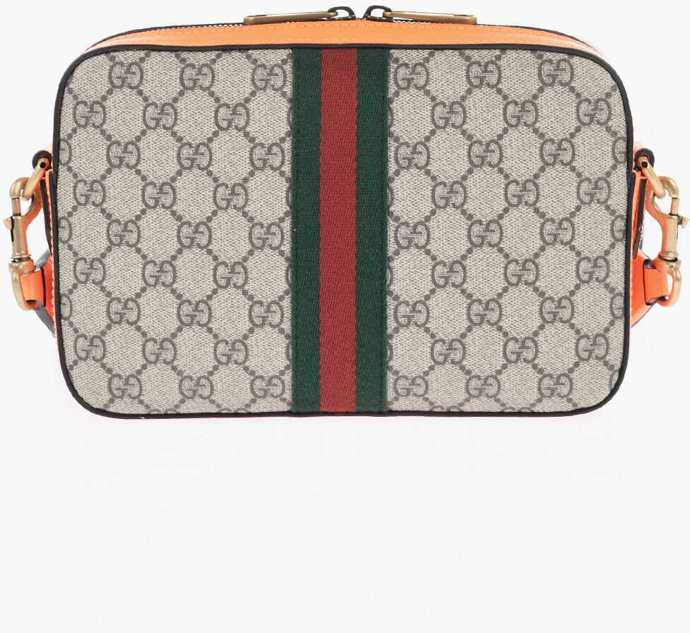 Genti de mana Gucci All Over Logo Leather Shoulder Bag Beige Barbati (BM 19708217) 2