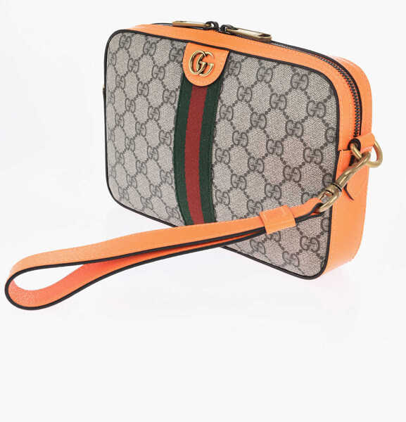 Genti de mana Gucci All Over Logo Leather Shoulder Bag Beige Barbati (BM 19708217) 3