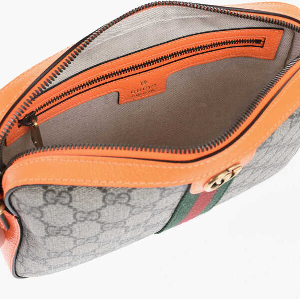 Genti de mana Gucci All Over Logo Leather Shoulder Bag Beige Barbati (BM 19708217) 4