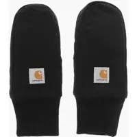 Manusi Padded Mittens With Logo Patch Barbati