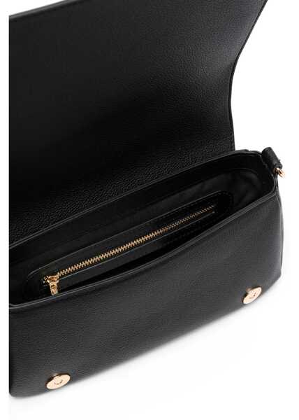 Genti de umar Moschino Love Vegan Leather Shoulder Bag With Embossed Logo Black Femei (BM 19708232) 5