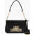 Moschino Love Faux Leather Shoulder Bag With Embossed Logo Black