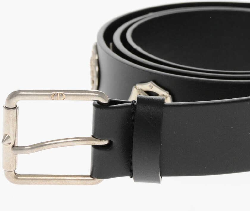 Curele Dior Leather Belt With Metal Details 30Mm Black Femei (BM 19708238) 2