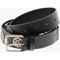 Curele Leather Belt With Metal Details 30Mm Femei
