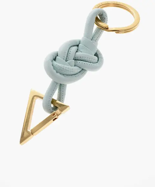 Brelocuri Bottega Veneta Leather Knot Keyring Light Blue Femei (BM 19708244) 2