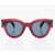 C&eacute;line Solid Color Cat-Eye Sunglasses Red