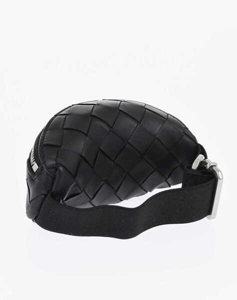 Genti de mana Bottega Veneta Braided Letaher Mini Wrist Bag Black Barbati (BM 19708250) 2