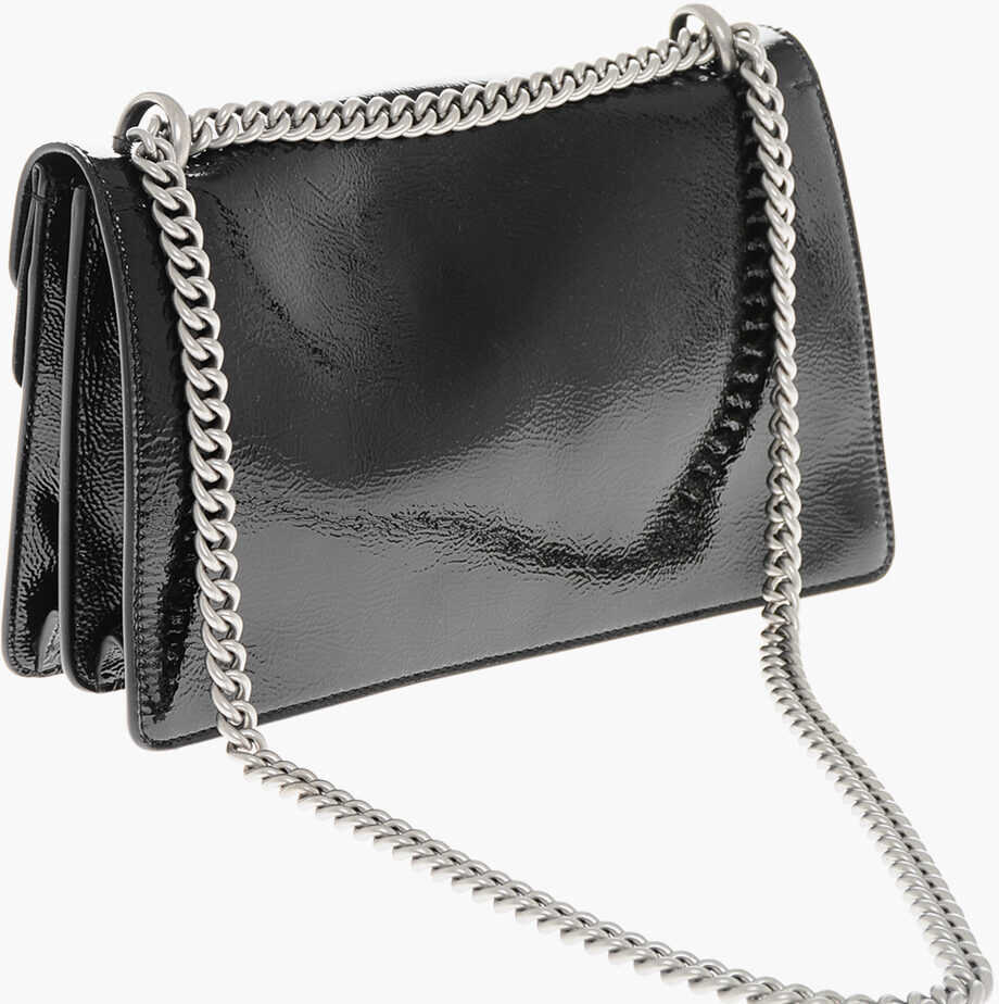 Genti de umar Gucci Patent Leather Dionysus Bag With Logoed Closure Black Femei (BM 19708256) 2