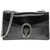 Gucci Patent Leather Dionysus Bag With Logoed Closure Black