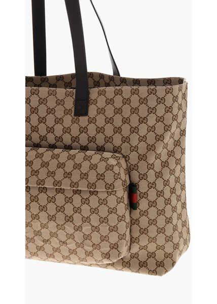 Genti de mana Gucci Fabric Neo Original Tote Bag With All-Over Monogram And Leat Beige Barbati (BM 19708259) 3