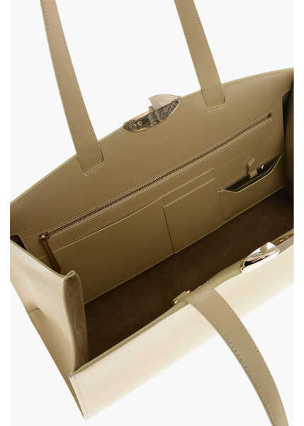 Genti de mana Benedetta Bruzziches Leather Serena Shoulder Bag Beige Femei (BM 19708262) 4