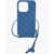 Bottega Veneta Silicone 14 Pro Iphone Case With Neck Strap Blue