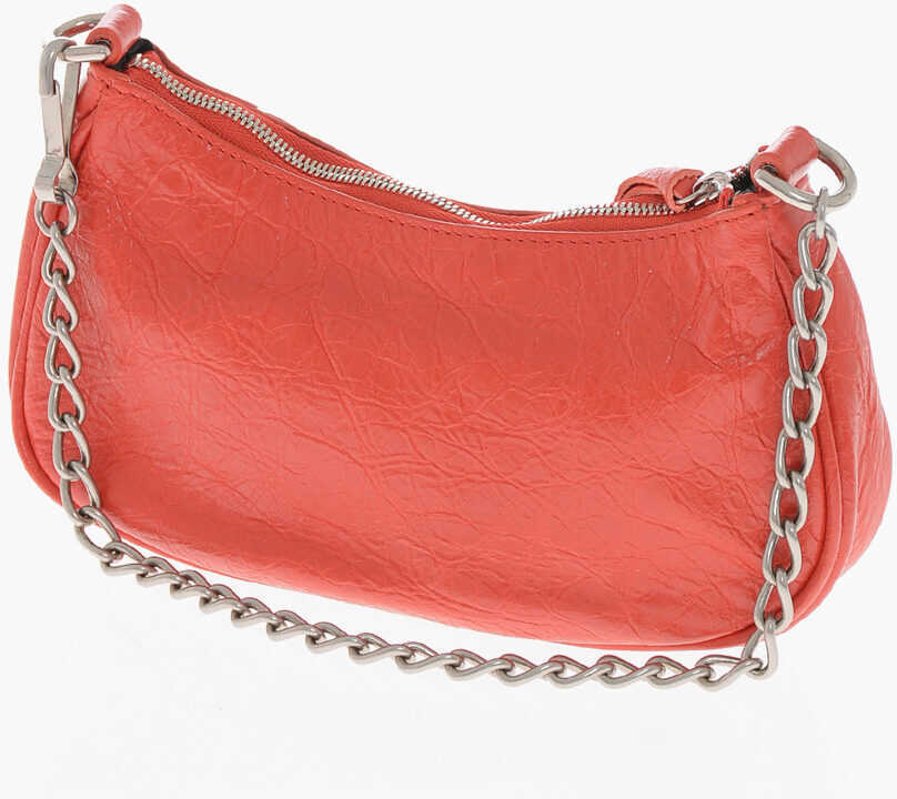 Genti de umar Balenciaga Crinkled Leather Le Cagole Xs Shoulder Bag With Metal Detail Red Femei (BM 19708277) 2