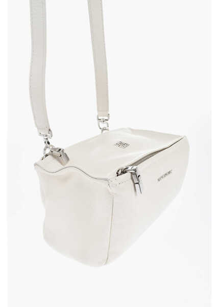 Genti de umar Givenchy Textured Leather Pandora Shoulder Bag With Silver Effect Log White Femei (BM 19708280) 2